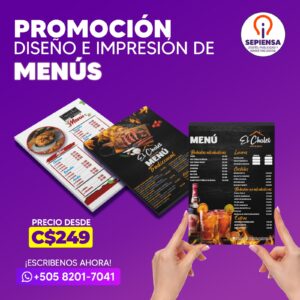 Diseño e impresión de menús